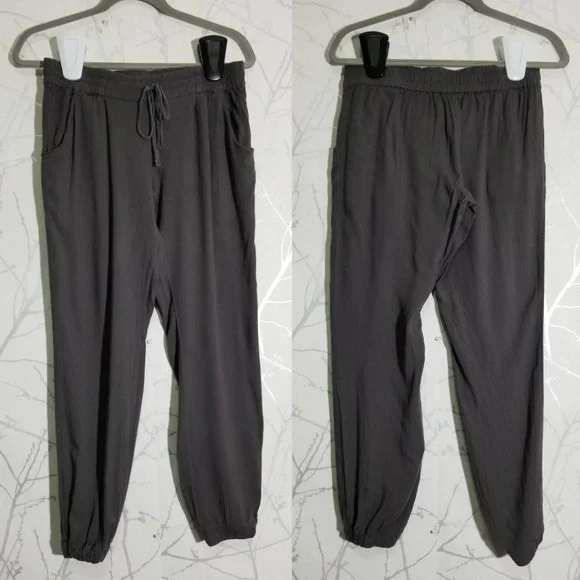 Talula Pants Jumpsuits Talula Olive Gray Mid Rise Drawstring